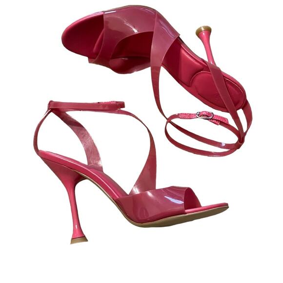 Marc Fisher LTD Claudie Strappy Heels Rubber Sandals Size 7 Pink New No Box - Picture 5 of 11